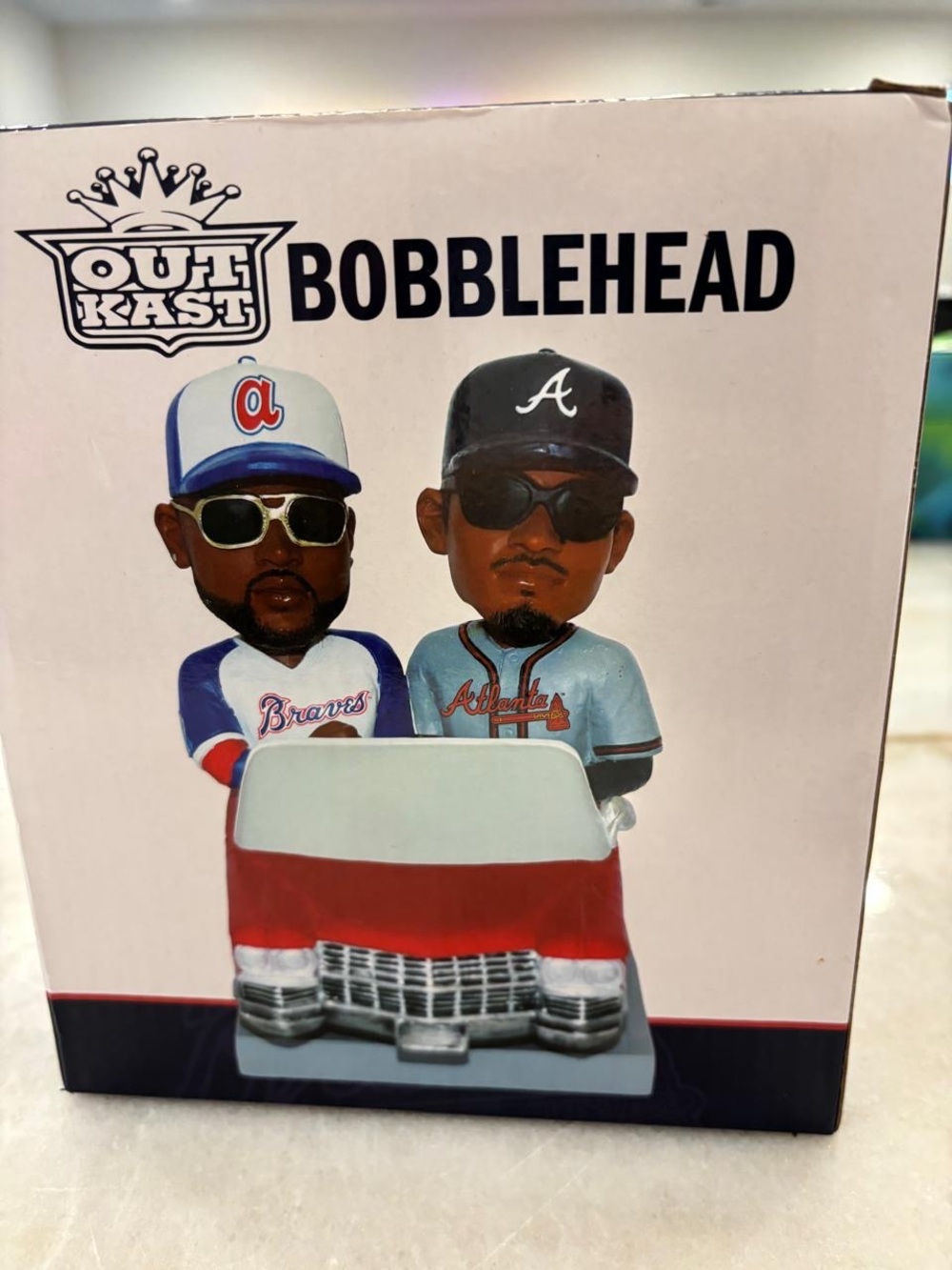 OutKast Atlanta Braves André 3000 Big Boi Bobblehead SGA Cadillac w/ Box #T08